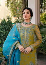 Akbar Aslam Organza Embroidered Sequence Formal Unstitched 3PC Suit