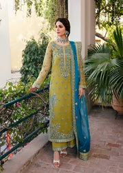 Akbar Aslam Organza Embroidered Sequence Formal Unstitched 3PC Suit