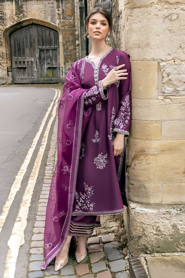 MUSHQ Organza Embroidered Luxury Unstitched 3PC Suit