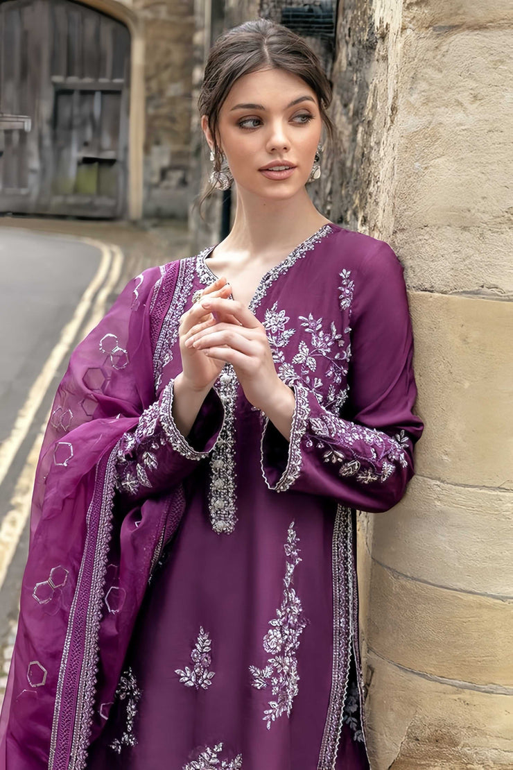 MUSHQ Organza Embroidered Luxury Unstitched 3PC Suit