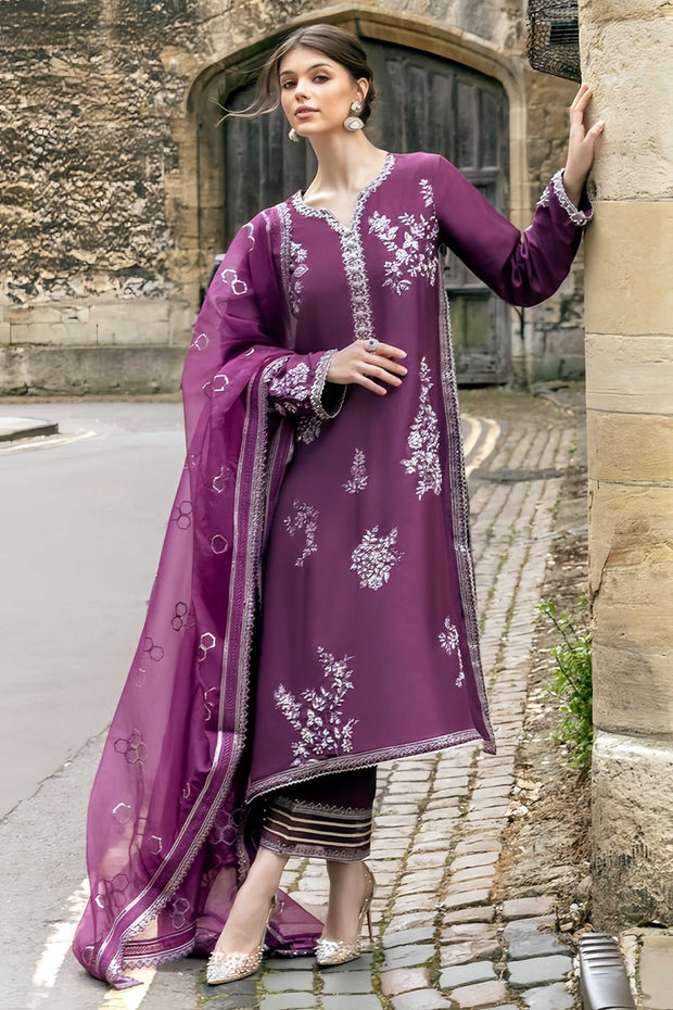 MUSHQ Organza Embroidered Luxury Unstitched 3PC Suit