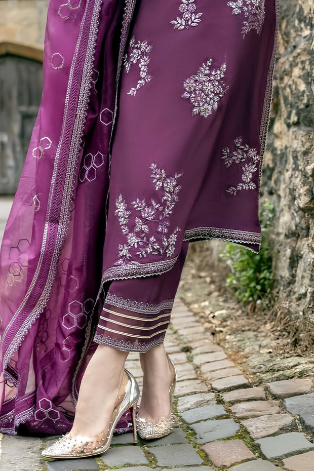 MUSHQ Organza Embroidered Luxury Unstitched 3PC Suit