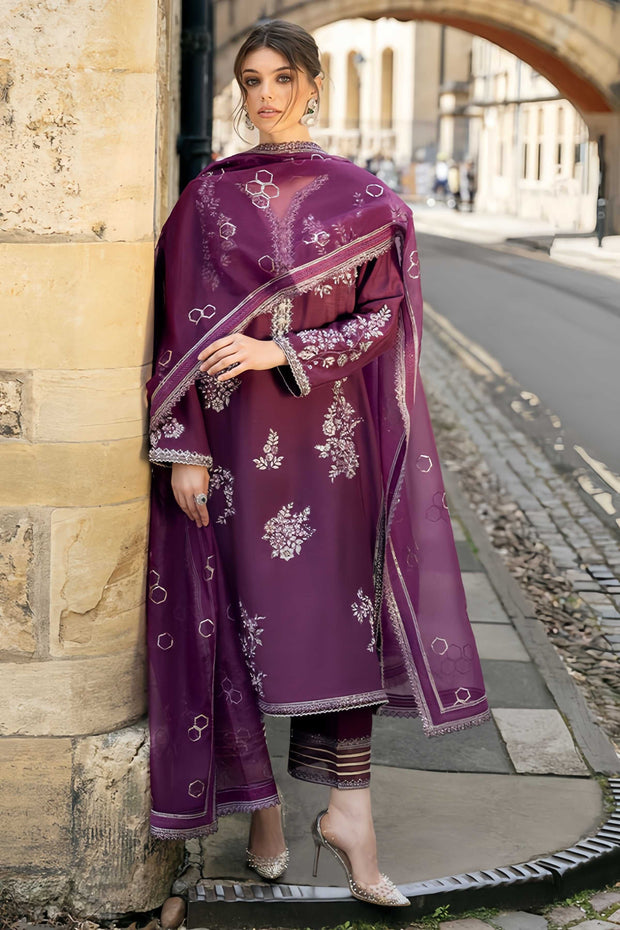 MUSHQ Organza Embroidered Luxury Unstitched 3PC Suit