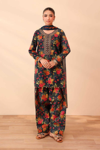 Maria B Winter Collection – Luxury Embroidered Digital Printed Khaddar Unstitched 3PC Suit
