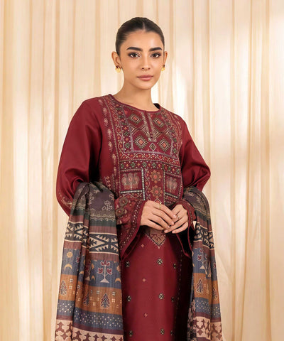SAPPHIRE Winter Collection – Premium Embroidered Dhanak Unstitched 3PC Suit