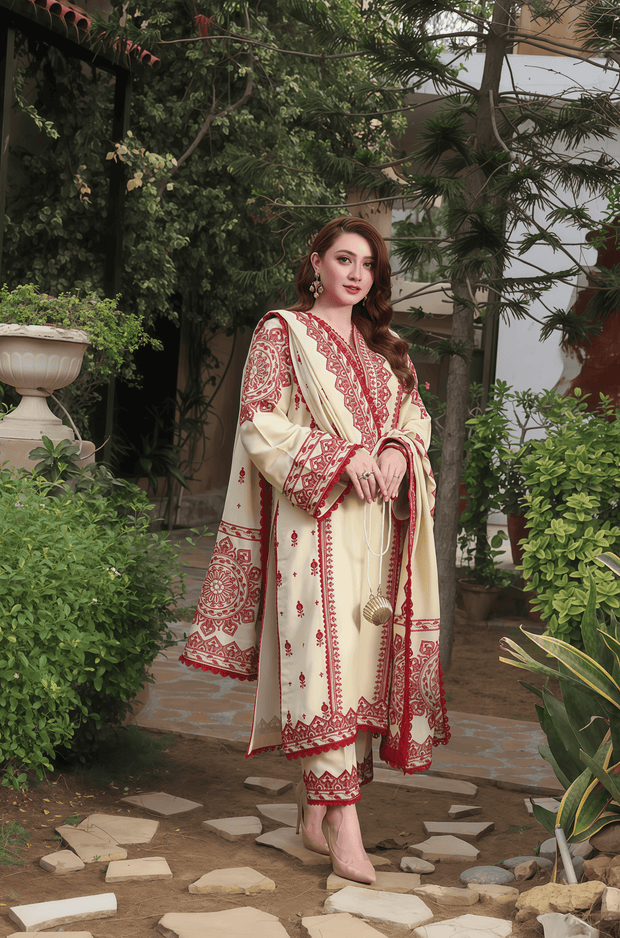 Aneelas Winter Collection – Premium Dhanak Embroidered Unstitched 3PC Suit