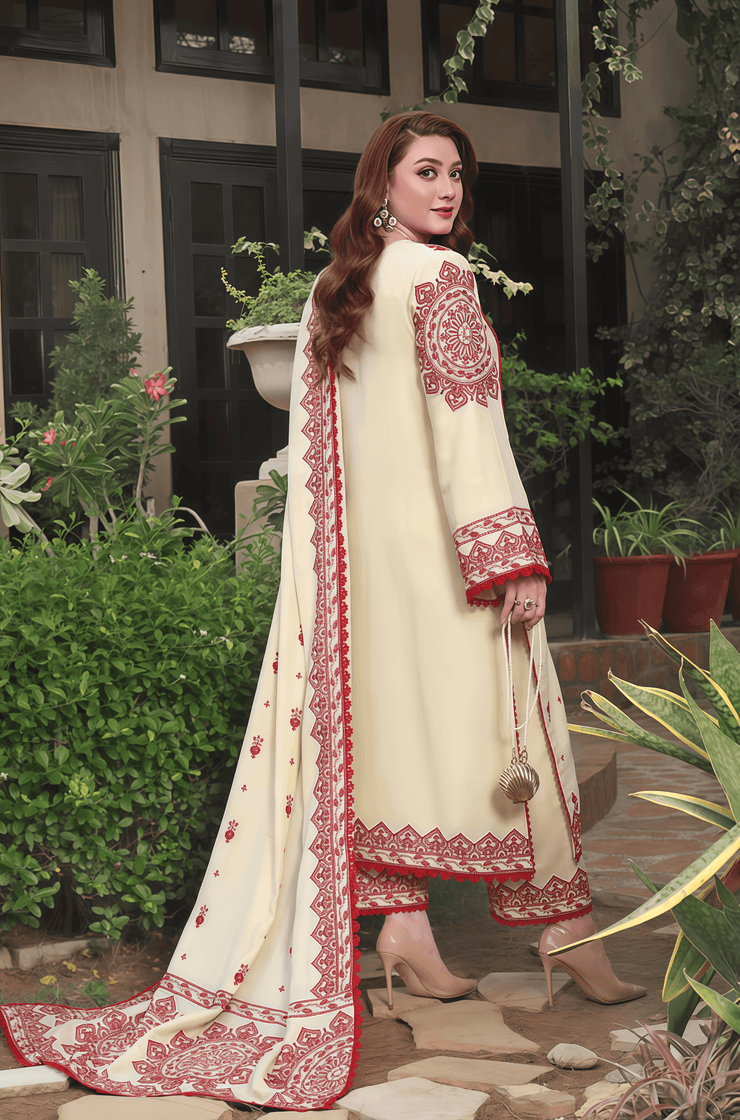 Aneelas Winter Collection – Premium Dhanak Embroidered Unstitched 3PC Suit