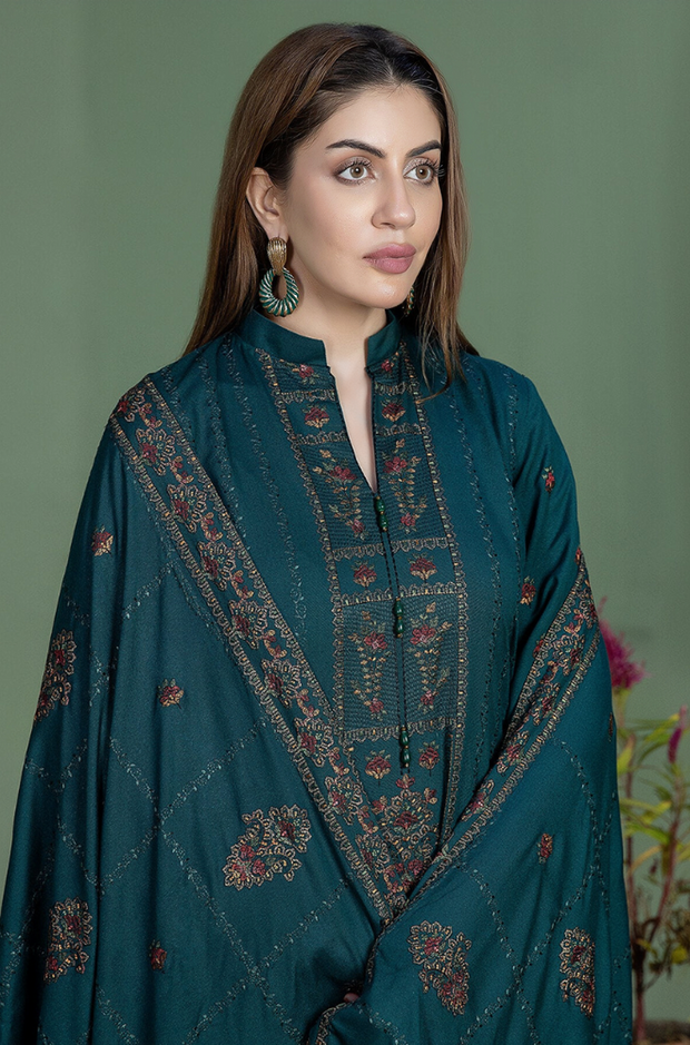 MOHAGNI Winter Collection Premium Dhanak Embroidered Unstitched 3PC Suit