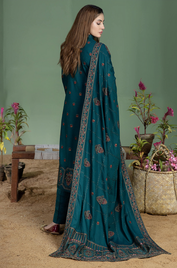 MOHAGNI Winter Collection Premium Dhanak Embroidered Unstitched 3PC Suit
