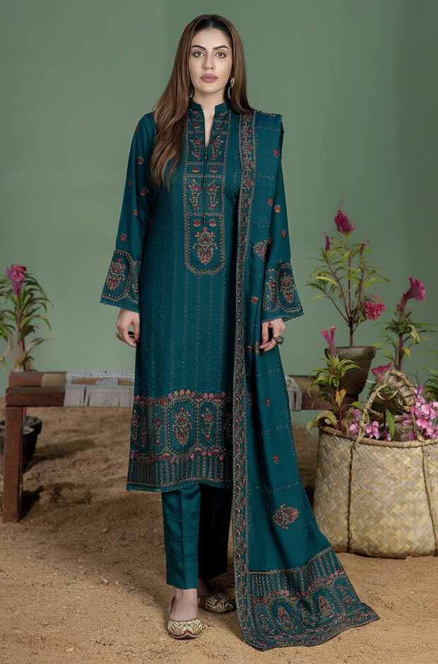 MOHAGNI Winter Collection Premium Dhanak Embroidered Unstitched 3PC Suit
