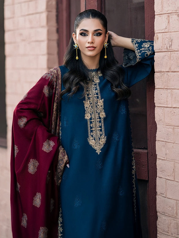 IZEL Winter Collection Premium Airjet Dhanak Embroidered 3PC Suit