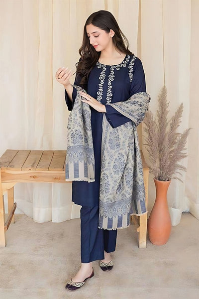 Asling Winter Collection Embroidered Premium Dhanak Unstitched 3PC Suit