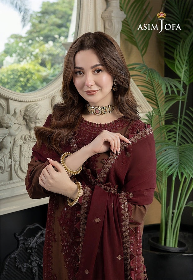 Asim Jofa Winter Collection Premium Dhanak Embroidered Unstitched 3PC Suit