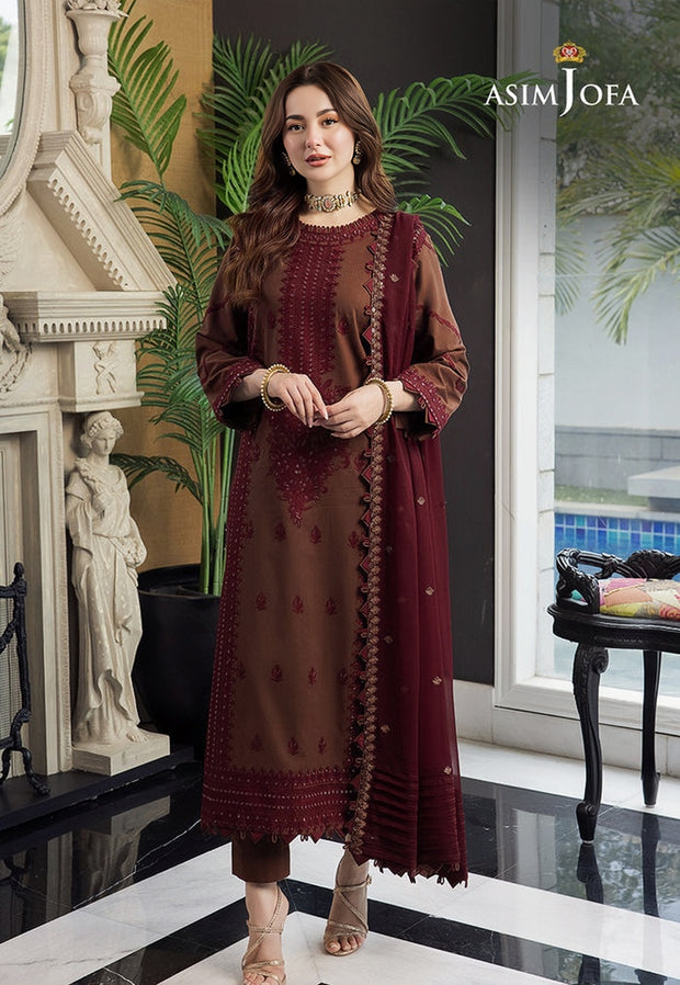 Asim Jofa Winter Collection Premium Dhanak Embroidered Unstitched 3PC Suit
