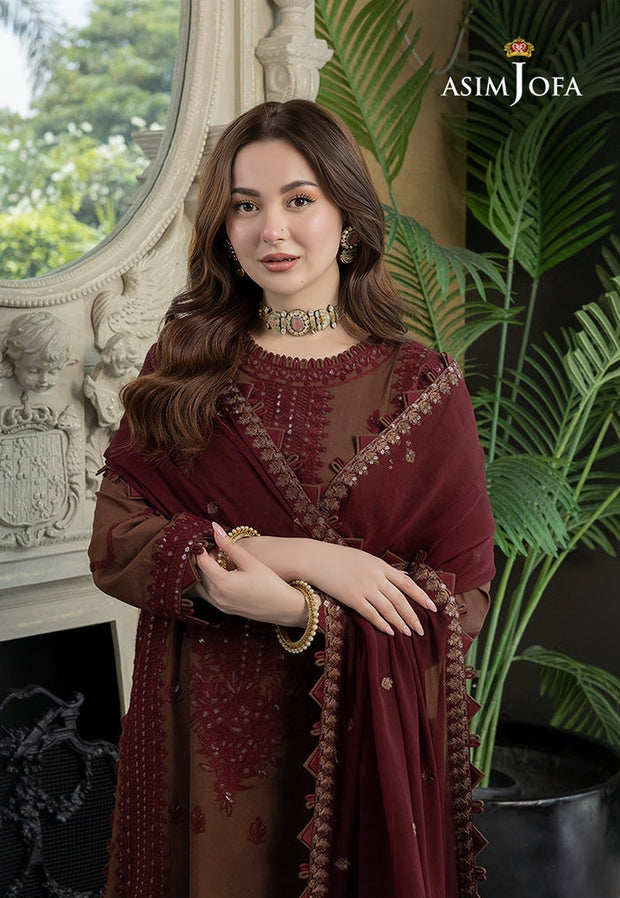 Asim Jofa Winter Collection Premium Dhanak Embroidered Unstitched 3PC Suit