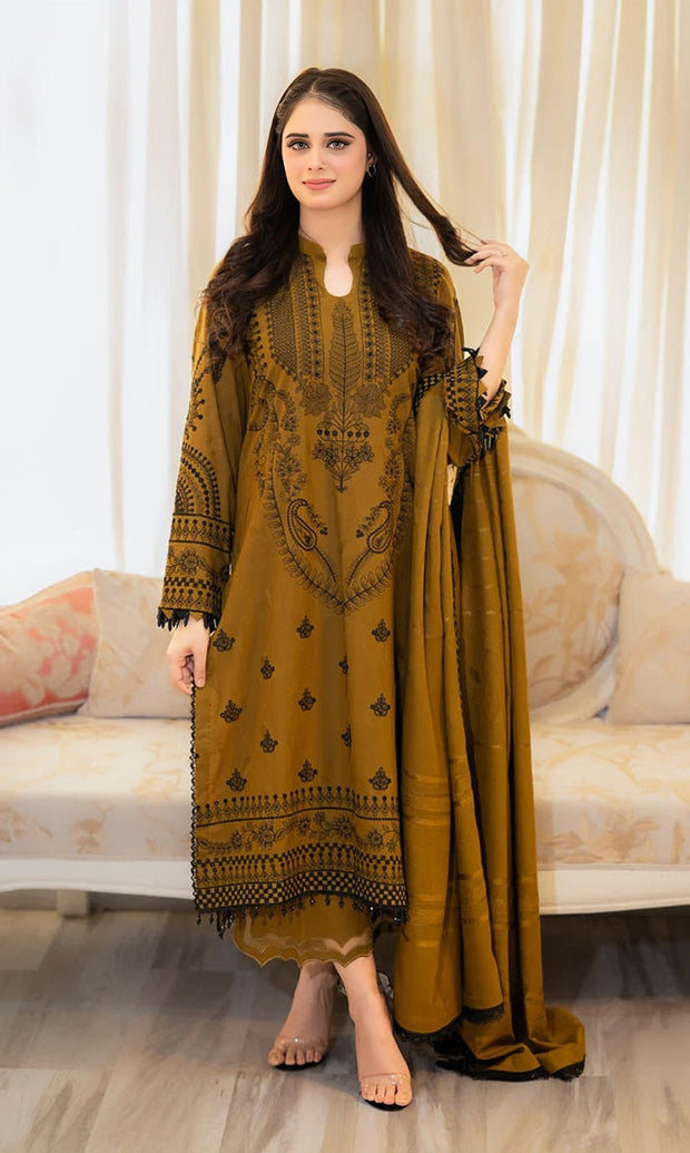URGE Winter Collection Premium Dhanak Embroidered Unstitched 3PC Suit
