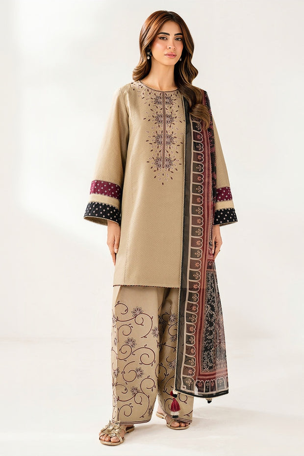 Jazmin Winter Collection Premium Dhanak Embroidered Unstitched 3PC Suit