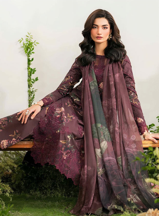 IZNIK Luxury Lawn Chikankari Embroidered Unstitched 3PC Suit