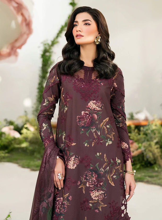 IZNIK Luxury Lawn Chikankari Embroidered Unstitched 3PC Suit