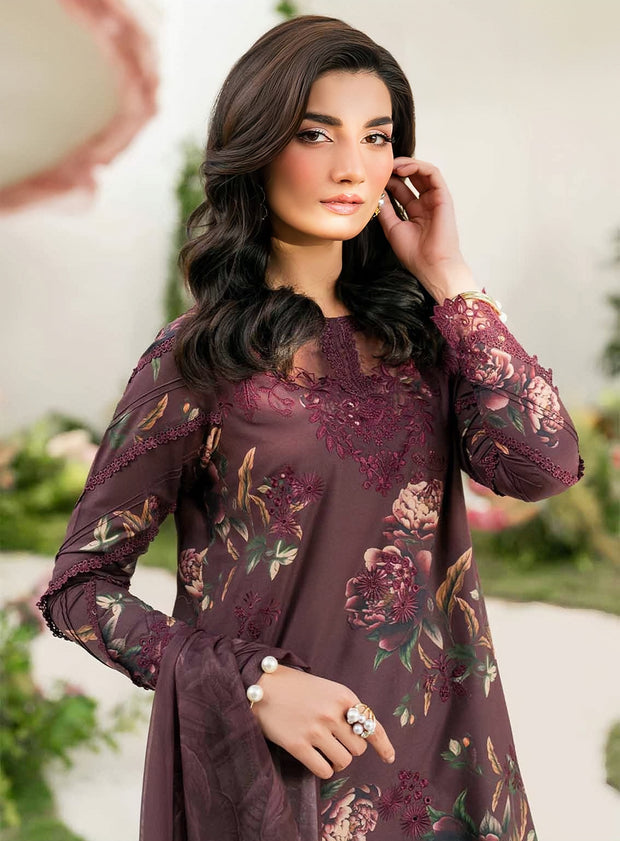 IZNIK Luxury Lawn Chikankari Embroidered Unstitched 3PC Suit