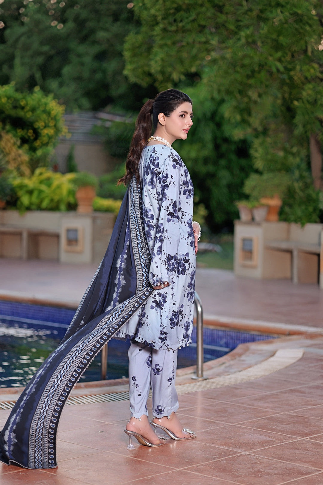 Aneela's Summer Embroidered Lawn Unstitched 3PC Suit
