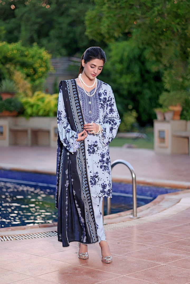 Aneela's Summer Embroidered Lawn Unstitched 3PC Suit
