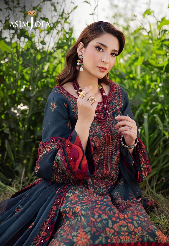 Asim Jofa Summer Embroidered Lawn Unstitched 3PC Suit 2026