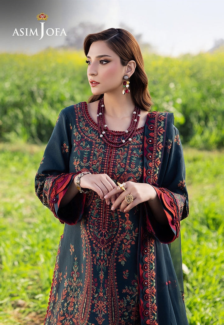 Asim Jofa Summer Embroidered Lawn Unstitched 3PC Suit 2026