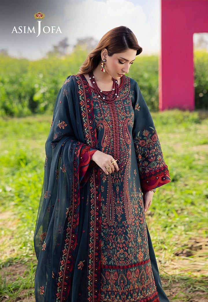 Asim Jofa Summer Embroidered Lawn Unstitched 3PC Suit 2026