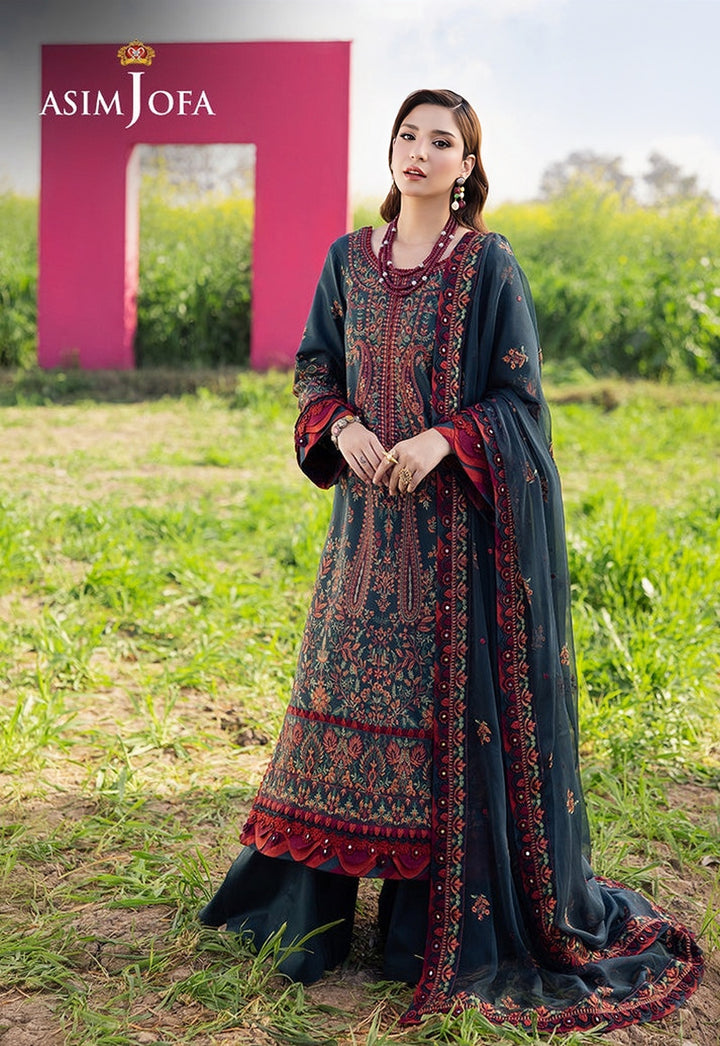 Asim Jofa Summer Embroidered Lawn Unstitched 3PC Suit 2026