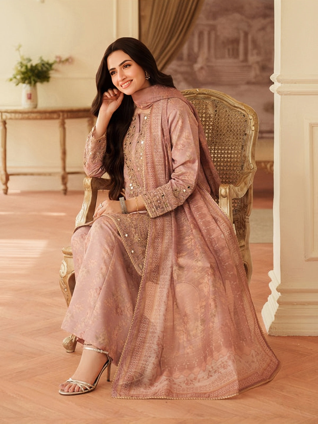 Mohagni Summer Lawn Embroidered Unstitched 3PC 2026