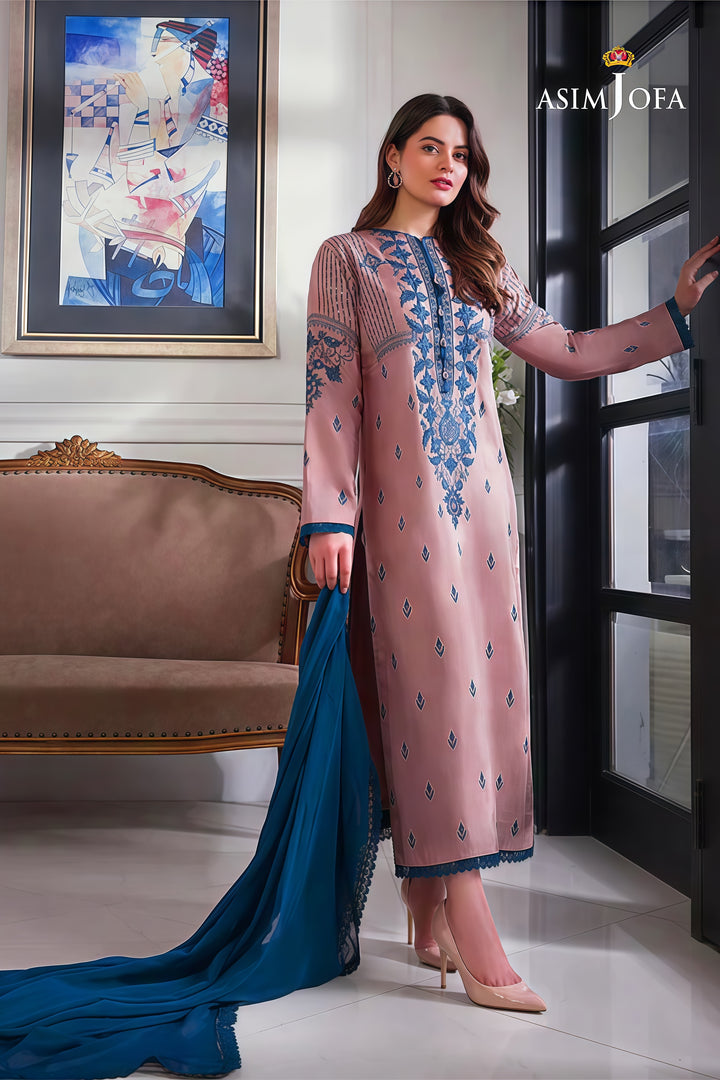 Asim Jofa Summer Airjet Lawn Embroidered Unstitched 3PC 2026