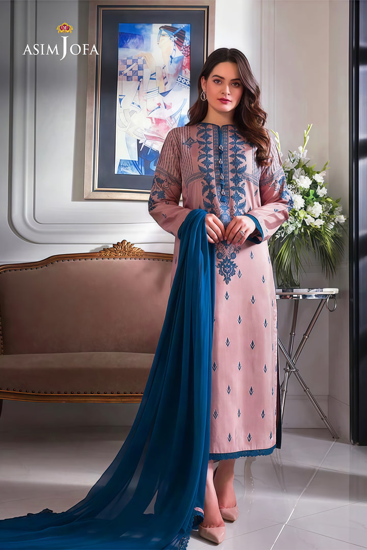 Asim Jofa Summer Airjet Lawn Embroidered Unstitched 3PC 2026
