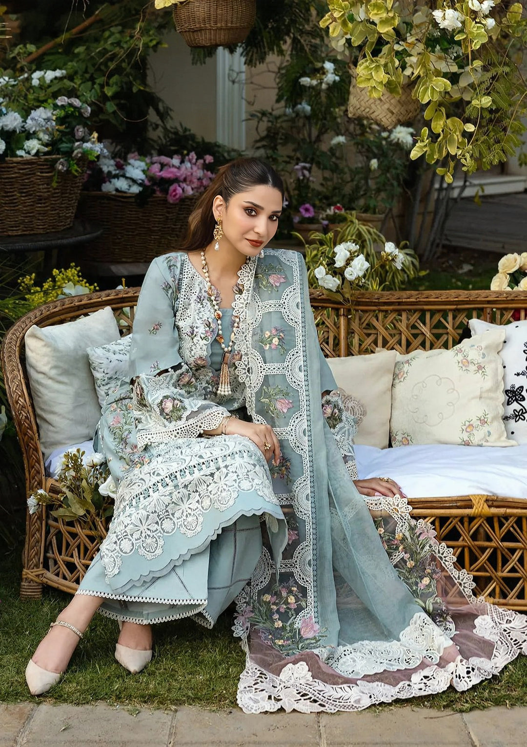 Elaf Summer Cotton Unstitched 3PC Suit SE-1040