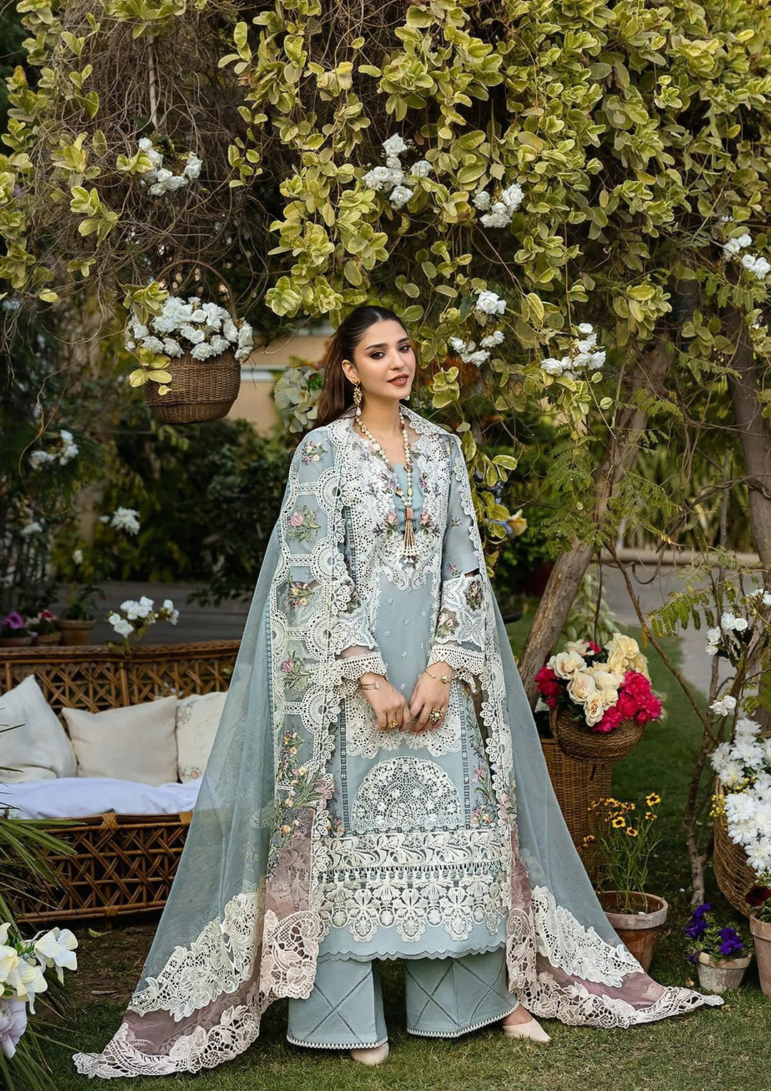 Elaf Summer Cotton Unstitched 3PC Suit SE-1040