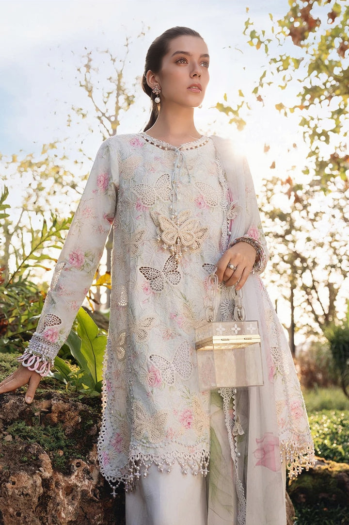 Maria B Summer Lawn Chikankari Embroidered Unstitched 3PC 2026