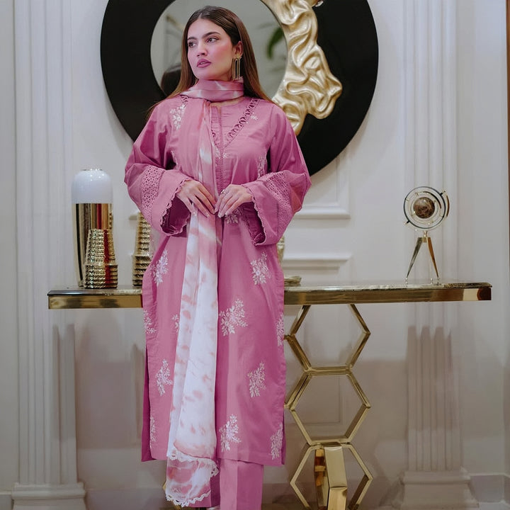 Iqra Kanwal Summer Lawn Embroidered Unstitched 3PC SE-1023