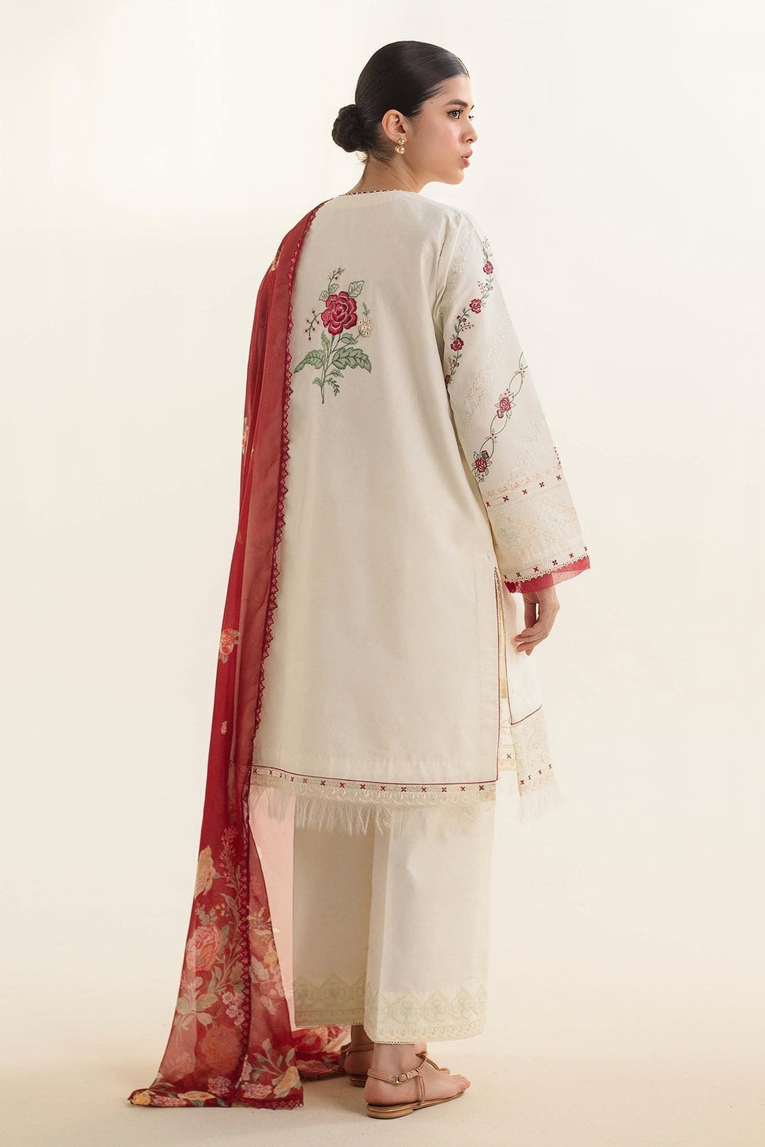 Zara Summer Lawn Embroidered Unstitched 3PC SE-1051