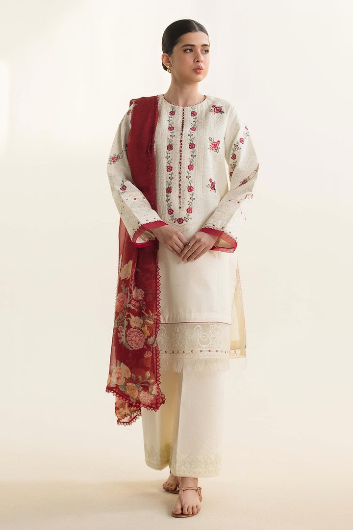 Zara Summer Lawn Embroidered Unstitched 3PC SE-1051