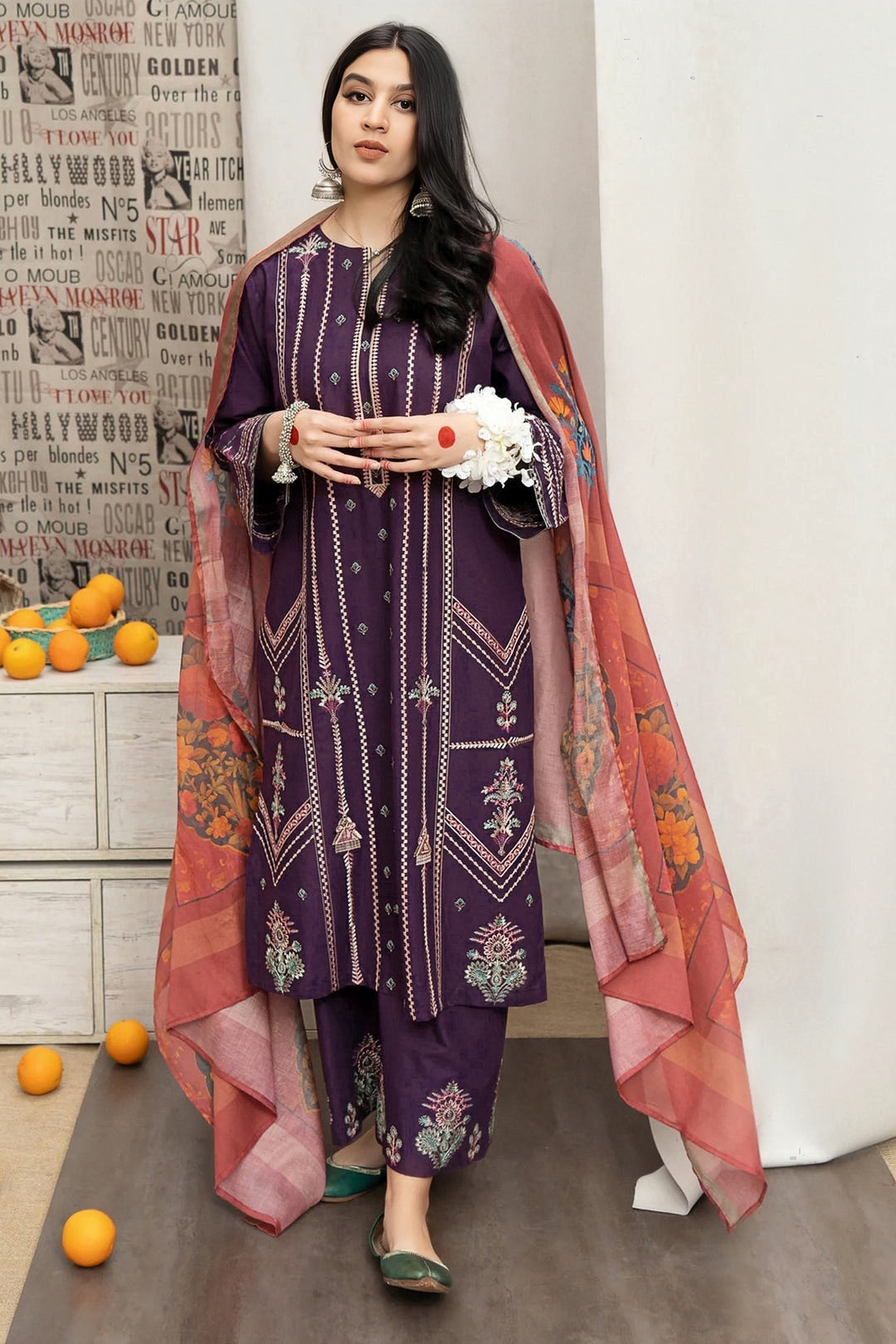 Urge Summer Lawn Embroidered Unstitched 3PC SE-1054