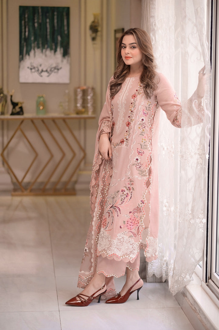Aneela’s Summer Embroidered Lawn Unstitched 3PC Suit 2026