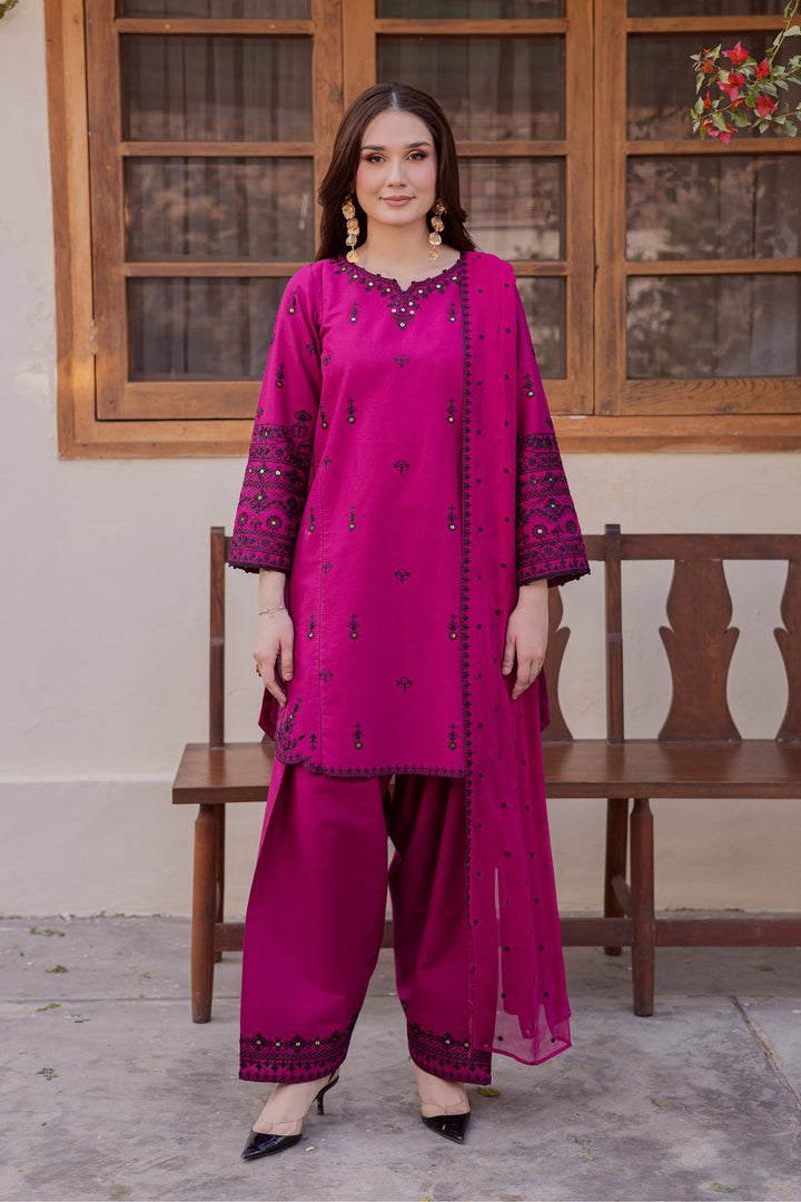 Batik Summer Lawn Embroidered Unstitched 3PC SE-1052