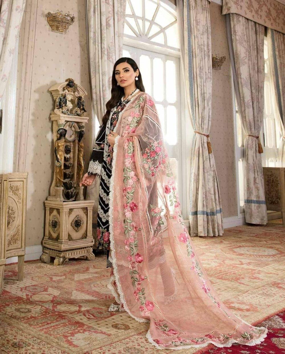 Crimson Summer Lawn Embroidered Unstitched 3PC FF-6132