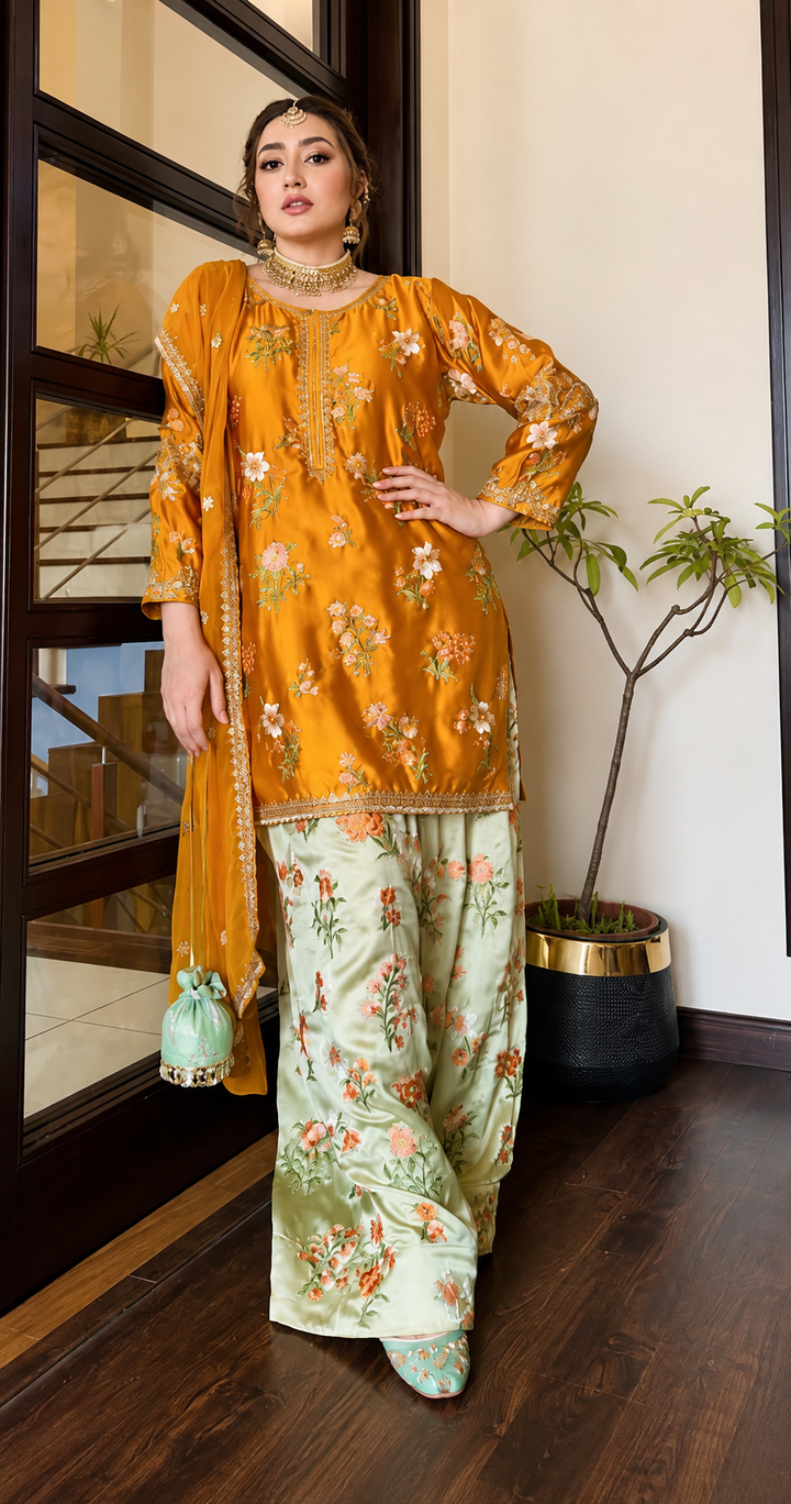 Zainab Chottani Silk Embroidered Unstitched 3PC PD-2719