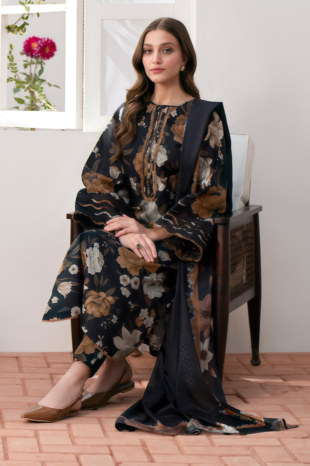 Baroque Elegant 3-Piece Digital Printed Lawn Suit