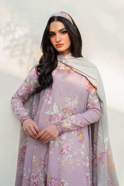 IZNIK Digital Printed Lawn 3-Piece Suit with Embroidered Spangle Work