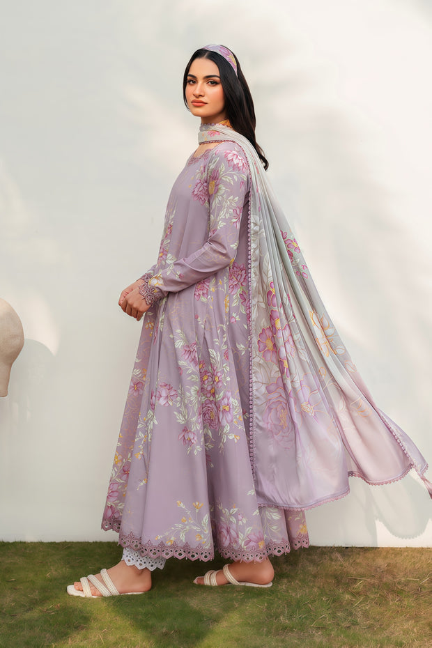 IZNIK Digital Printed Lawn 3-Piece Suit with Embroidered Spangle Work