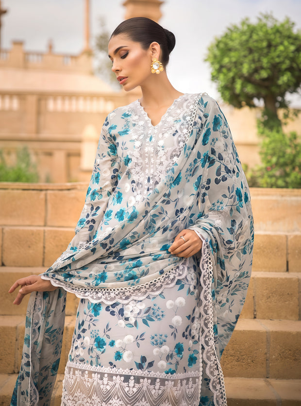 Zainab Chottani Swiss Lawn 3-Piece Digital Printed Embroidered Suit