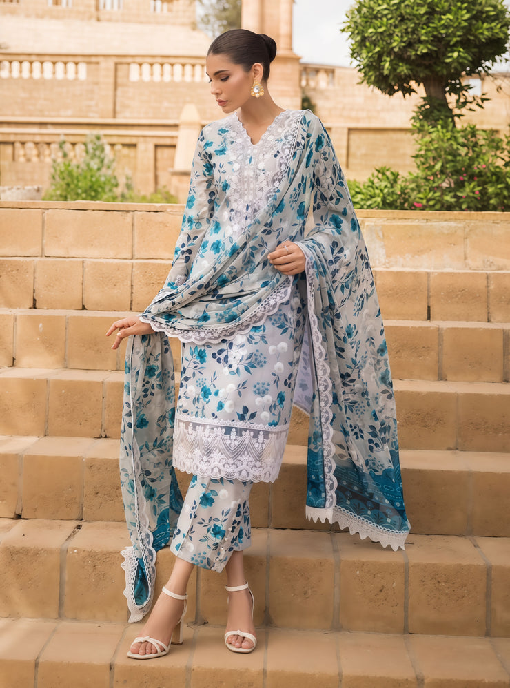 Zainab Chottani Swiss Lawn 3-Piece Digital Printed Embroidered Suit