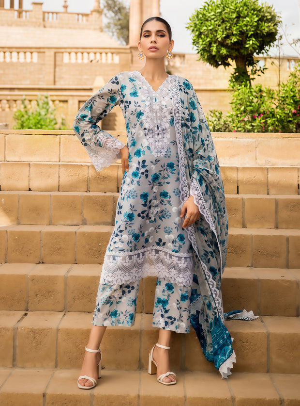 Zainab Chottani Swiss Lawn 3-Piece Digital Printed Embroidered Suit